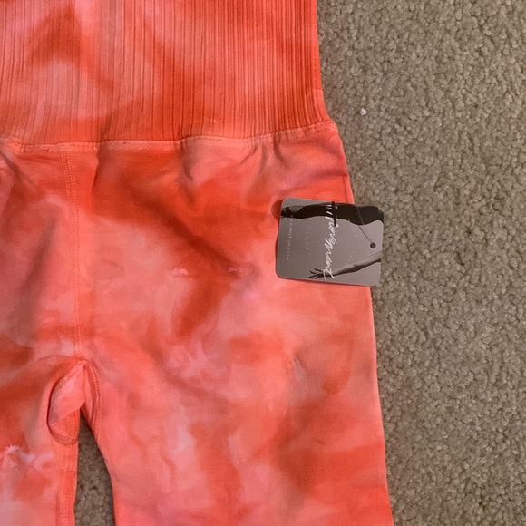 Free People Movement Peach Tie-Dyed High-Rise Leggings Size XS - Picture 2 of 7